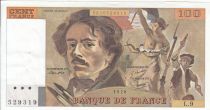 France 100 Francs Delacroix - 1978 Serial L.9 - Small watermark