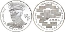 France 100 Francs Dwight David Eisenhower - 1994 - Argent - Frappe BE - sans boite ni certificat