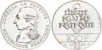 France 100 Francs General La Fayette - 1987 Silver