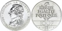 France 100 Francs General La Fayette, Piedfort - 1987 - Silver - Without box and certificate - BU