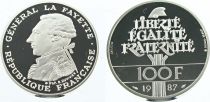 France 100 Francs General La Fayette, Piedfort - 1987 - Silver - Without box and certificate - Proof