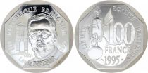 France 100 Francs Louis Pasteur - 1995 - Argent - Sans boite et avec certificat - Frappe BE