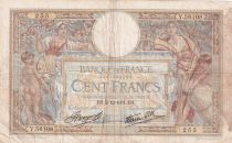 France 100 Francs Luc Olivier Merson - 02-12-1937 - Serial V.56108