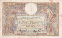 France 100 Francs Luc Olivier Merson - 09-09-1937 -  Serial W.55537