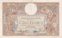 France 100 Francs Luc Olivier Merson - 30-09-1937 - Serial T.55682