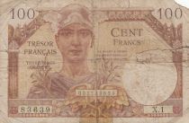 France 100 Francs Mercury, French Treasury - 1947 - Serial F.1