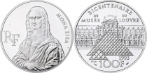 France 100 Francs Mona Lisa - 1993 - Argent - Avec boite et sans certificat - Frappe BE