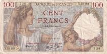 France 100 Francs Sully - 05-03-1942 - Serial X.29184