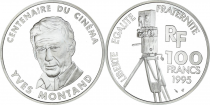 France 100 Francs Yves Montand - 100 years of Cinema - 1995 Proof