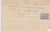 France 1000 francs - Bank cheque receipt - For repairing - 1873