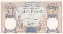 France 1000 Francs - Ceres and Mercury - 03-11-1938 - Serial W.5108