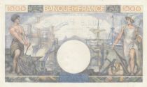 France 1000 Francs - Commerce and Industry - 06-07-1944 Serial A.3620