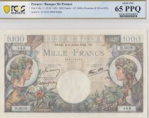 France 1000 Francs - Commerce and Industry - 06-07-1944 Serial D.3620