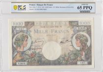 France 1000 Francs - Commerce and Industry - 06-07-1944 Serial D.3620