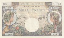 France 1000 Francs - Commerce and Industry - 06-07-1944 Serial E.3620