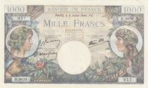 France 1000 Francs - Commerce and Industry - 06-07-1944 Serial H.3620