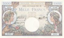 France 1000 Francs - Commerce and Industry - 28-11-1940 - Serial E.655