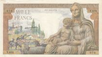 France 1000 Francs - Goddess Demeter - 20-06-1942 - Serial T.855