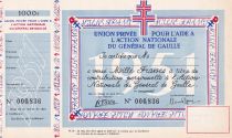 France 1000 Francs - Rassemblement du Peuple Français - Bon Salut Public - 1947 - avec souche