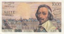 France 1000 Francs - Richelieu - 04-10-1956 - Serial D.276