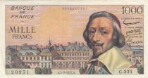 France 1000 Francs - Richelieu - 05-09-1957 - Serial G.335