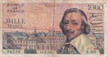 France 1000 Francs - Richelieu - 06-12-1956 - Serial K.302 - P.134