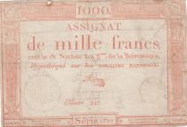 France 1000 Francs 18 Nivose n III (7.1.1795) - Sign. Ariquey