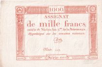 France 1000 Francs 18 Nivose n III (7.1.1795) - Sign. Chevrot