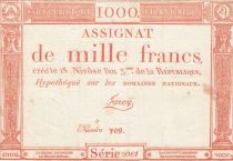 France 1000 Francs 18 Nivose n III (7.1.1795) - Sign. Farcy