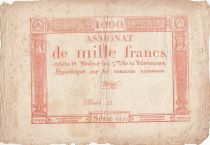 France 1000 Francs 18 Nivose n III (7.1.1795) - Sign. Troupe - Serial 6424