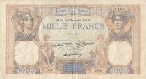 France 1000 Francs Ceres and Mercury - 03-09-1931 - Serial N.1515