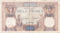 France 1000 Francs Ceres and Mercury - 12/08/1927 - Serial H.456