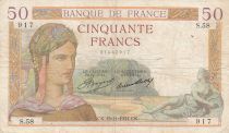 France 1000 Francs Ceres and Mercury - 30-03-1939 - Serial S.58