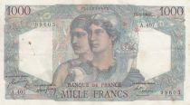 France 1000 Francs Minerva and Hercules - 05-05-1948 - Serial A.407