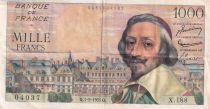 France 1000 Francs Richelieu 01-09-1955 - Serial X.188