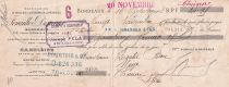 France 12 francs - Bank cheque receipt - Petroleum oil and petrol refineries - 1908