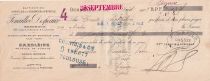 France 12 francs - Bordeaux - Bank cheque receipt - Petroleum oil and petrol refineries - 1909