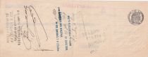 France 12 francs - Bordeaux - Bank cheque receipt - Petroleum oil and petrol refineries - 1909