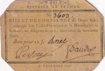 France 12 Sols - Maine et loire - District de Saumur - 30-12-1791