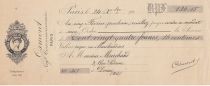 France 124.15 francs - Bank cheque receipt - practical business school - 27-01-1912