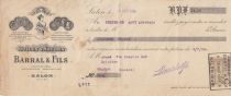 France 14 francs - Bank cheque receipt - Oils and soaps - 1914