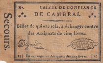 France 15 sols - Nord - Caisse de confiance de Cambrai - Faux ? - 1792