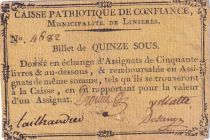 France 15 Sous - Cher - Linieres Caisse Patriotique - 1792