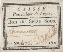 France 16 sous - Vendée - Patriotic fund of Luçon - Not founded -1792