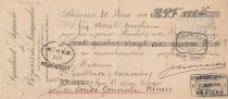 France 186.85 francs - Bank cheque receipt - Syndicat agricole de Béziers et du Languedoc - 1914