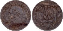 France 2 Centimes Napoleon III - Nude Head - 1854 W Lille