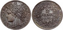 France 2 Francs Cérès - 1871 Petit A Paris - Argent