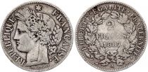 France 2 Francs Cérès - 1887 A Paris Argent