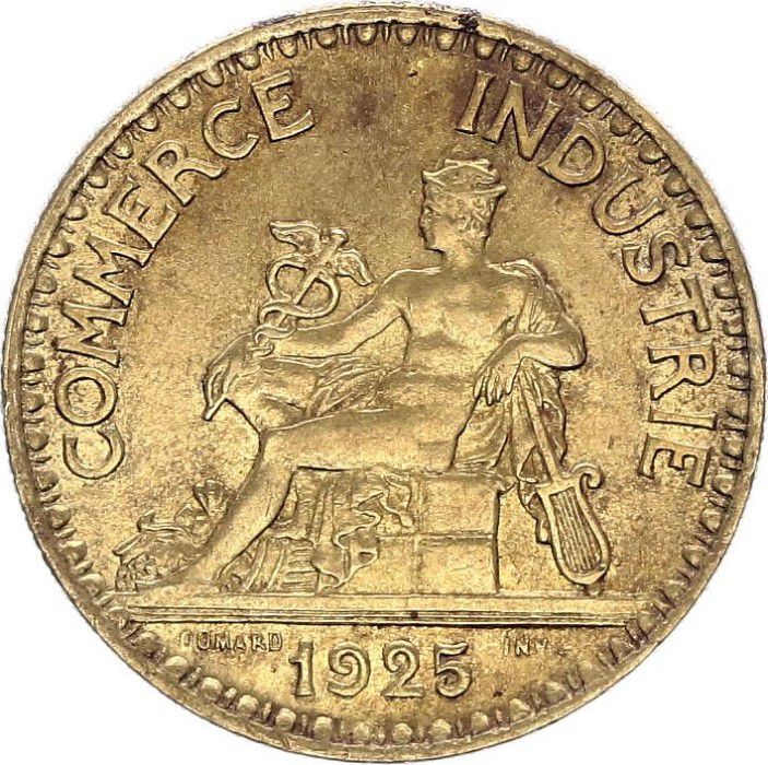 Pièce France 2 Francs Chambre de Commerce 1925