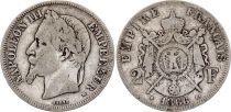 France 2 Francs Napoleon III - 1866 BB Strasbourg